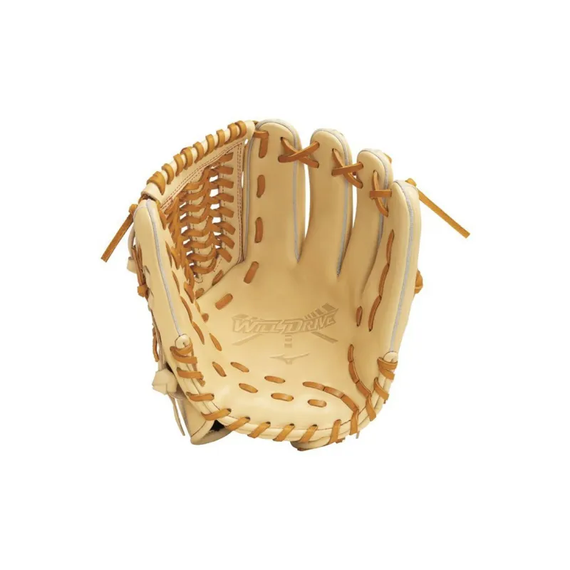 Mizuno Baseball Gloves Pitching Glove Top Grain Cow Leather Unisex Milk White-1