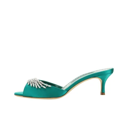 MANOLO BLAHNIK Lumana 50mm Satin Mules