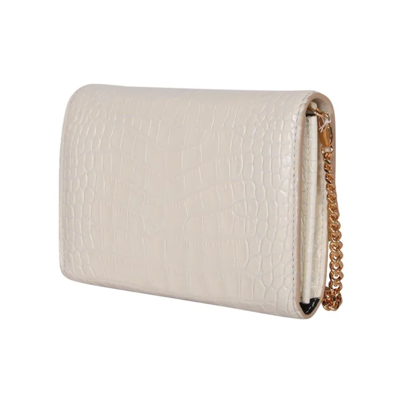 TF Cow Leather Crossbody Bag, Shoulder Bag Women's White-1