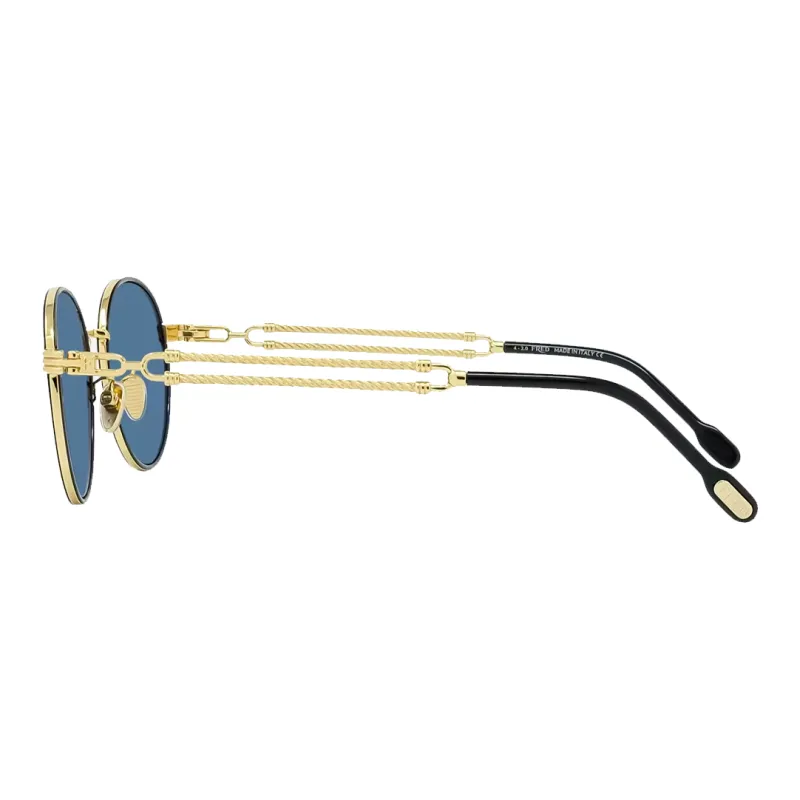 FRED Gold-Plated Round Sunglasses Unisex Gold-3