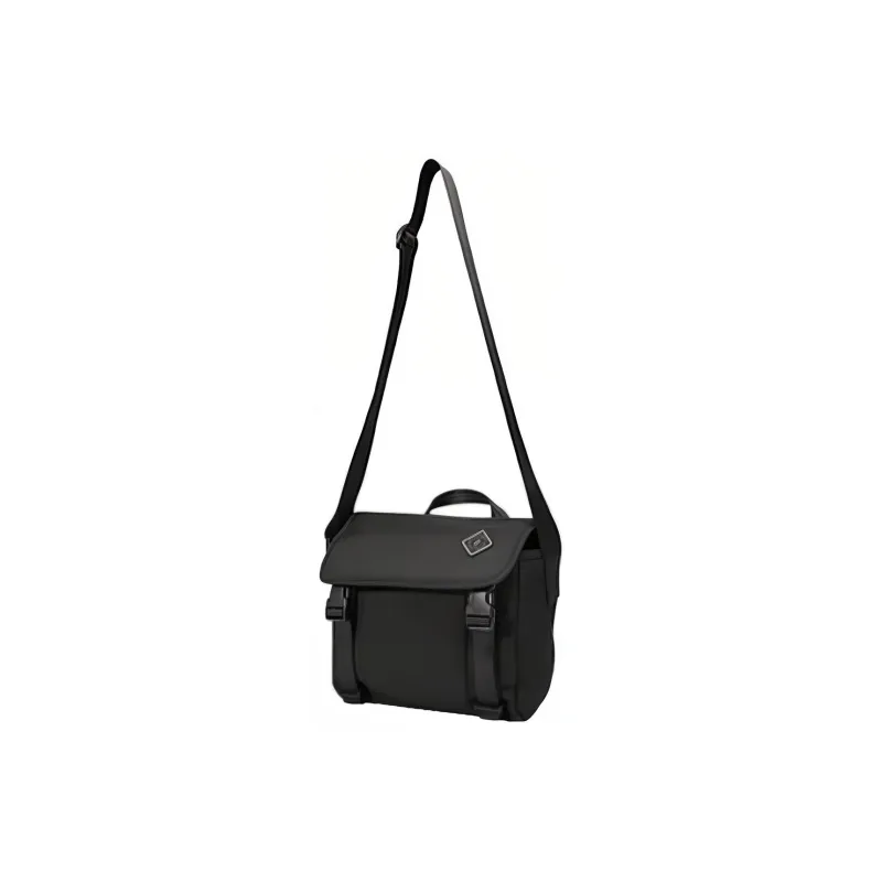 Skechers Fabric Messenger Bag, Shoulder Bag, Crossbody Bag Regular Unisex Carbon Black-2