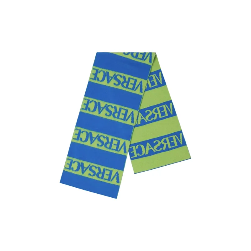 VERSACE Knit Scarves Kids' Green/Blue-0