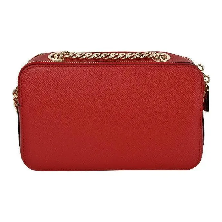 MICHAEL KORS Patent Leather Camera Bag, Crossbody Bag, Shoulder Bag Trumpets Women's Red-2