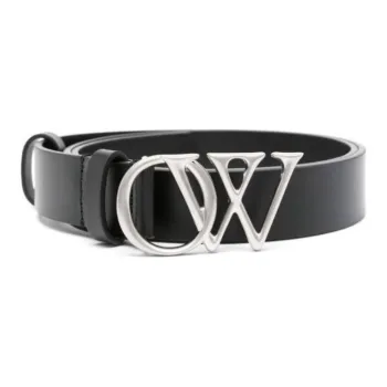 OFF-WHITE Logo Plaque Buckled Belt