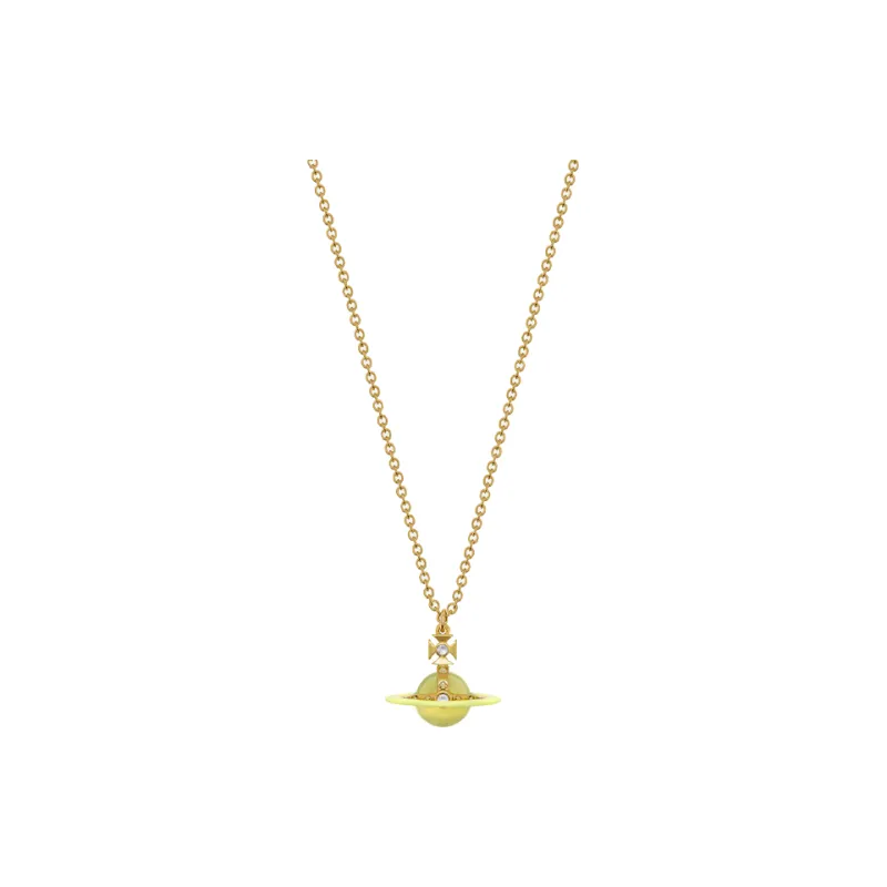 Vivienne Westwood Brass Swarovski Crystals Necklaces Unisex Gold-0