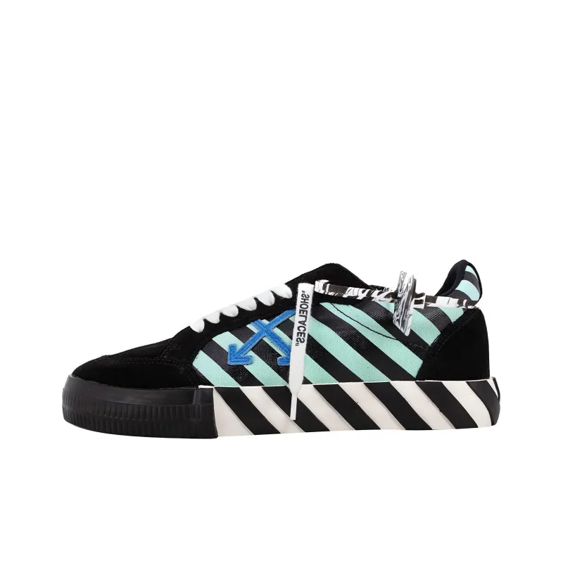 OFF WHITE Vulc Low Black Blue Arrow-0
