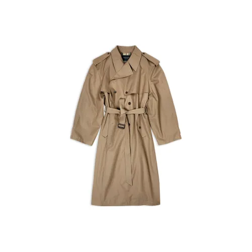 Balenciaga Garde-robe Trench Coats Unisex Brown