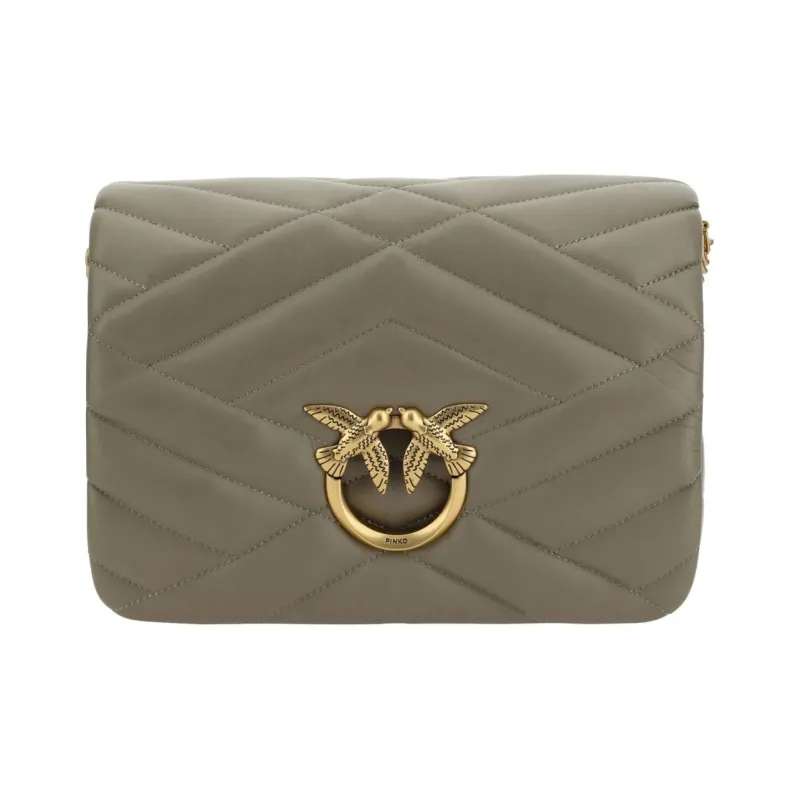 PINKO Calfskin Crossbody Bag, Shoulder Bag Women's Antique Gold-0