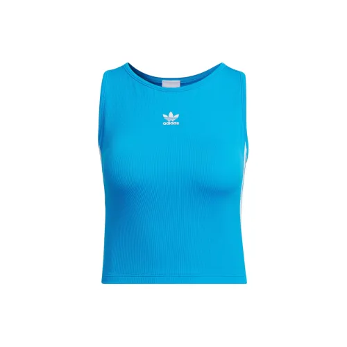 Adidas Originals 3-Stripes Tank Tops Women's Bright Blue