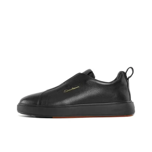 Santoni Leather Slip-on Sneaker