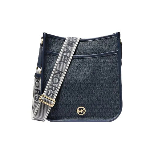 MICHAEL KORS Canvas Messenger Bag Crossbody Bags Large Size Women's Blue