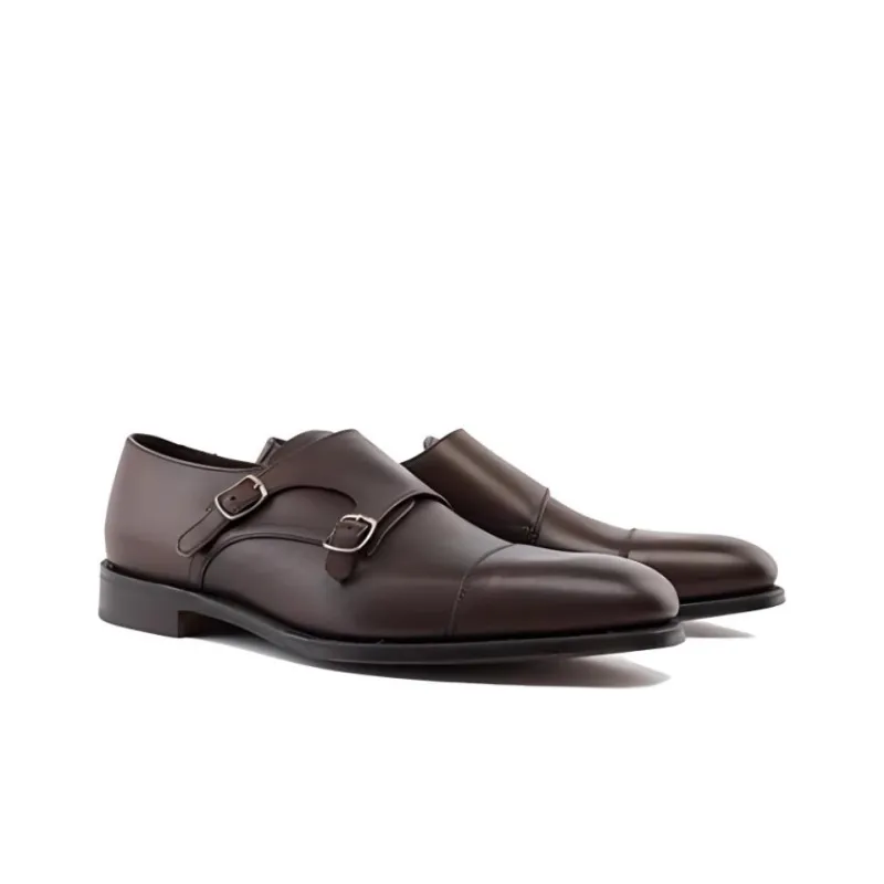 LOAKE Dress Shoes Men Low Top Brown-3