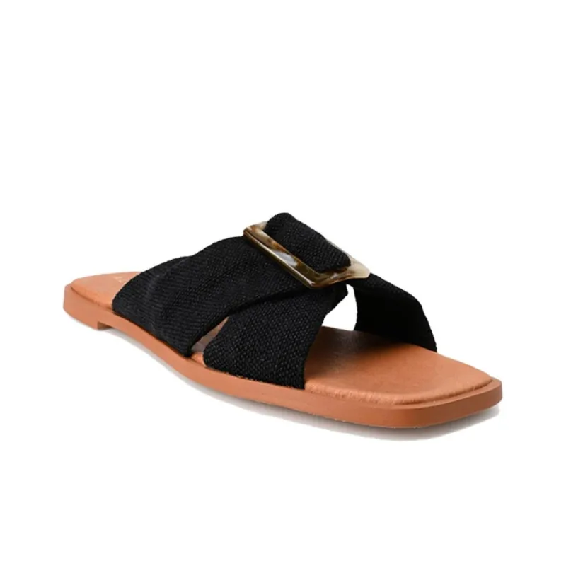 ALOHAS Slide Slippers Women's Black-2