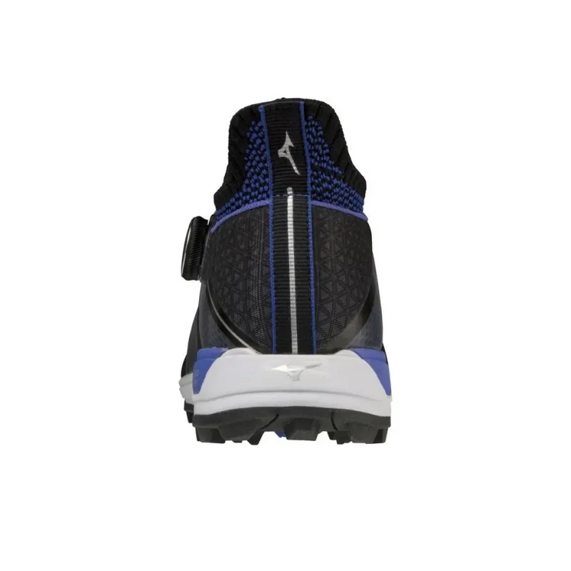 Mizuno Wave Hazard Boa Cushioned Slip Resistant Abrasion Resistant Breathable Low Top Golf Shoes Men's Black Blue-2