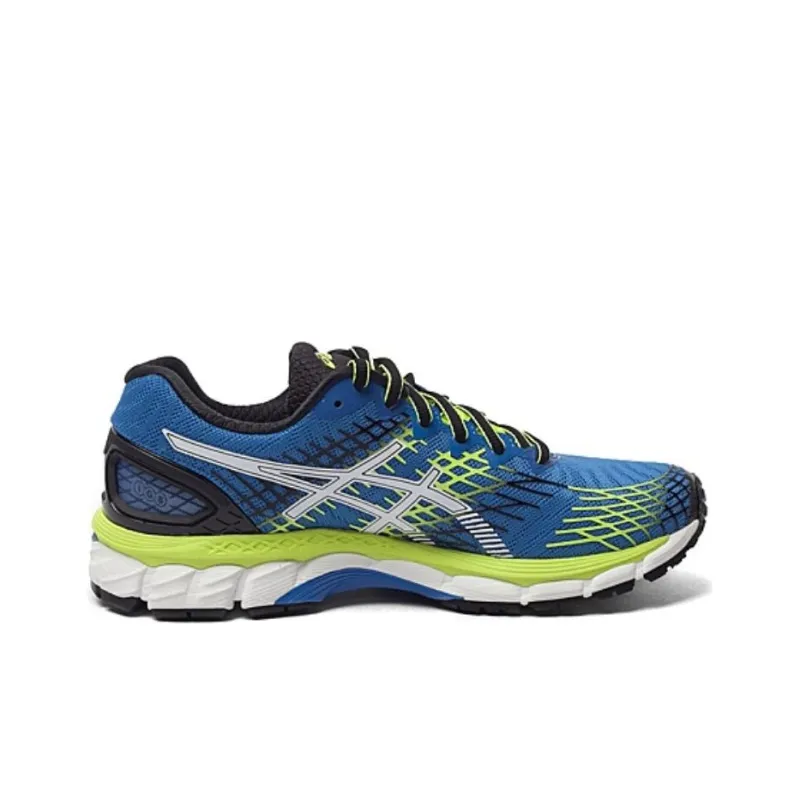 Asics GEL Nimbus 17 Cushioning, Slip Resistant, And Abrasion Resistant Low Top Running Shoes Men's Blue Yellow-1
