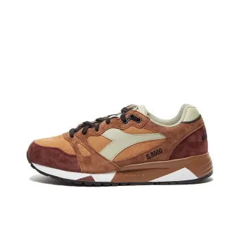 Diadora S8000 Slip Resistant, Abrasion Resistant, Breathable, Cushioning Low Top Casual Shoes Men's Brown Red