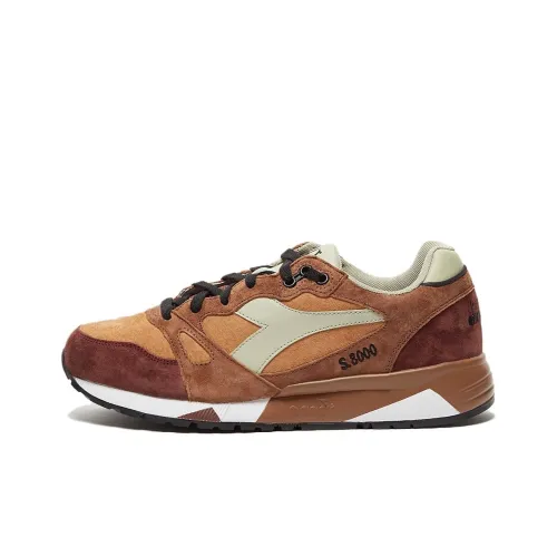 Diadora S8000 Slip Resistant, Abrasion Resistant, Breathable, Cushioning Low Top Casual Shoes Men's Brown Red