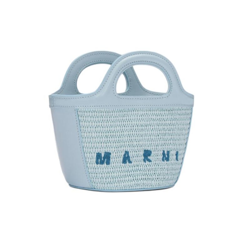【MARNI】TROPICALIA CLUTCH Marni Tropicalia Panelled Woven Clutch Bag - Neutrals