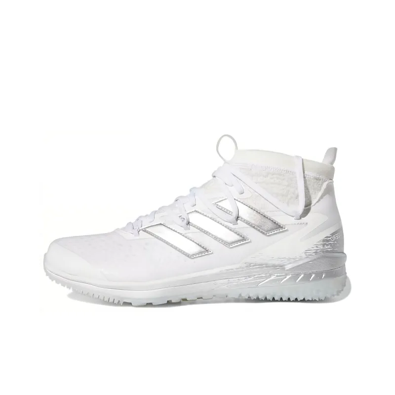 Adidas Adizero Collection Afterburner 8 Afterburner 8 NWV Turf Slip-Resistant Mid-Top Training Shoes Men's Gray White-0