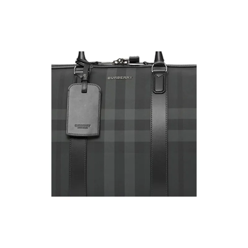 Burberry Seamless Cow Leather Shoulder Bag Crossbody Bag Handbag Regular Men's Charcoal Gray-4