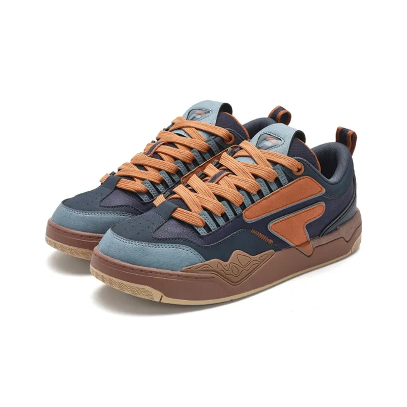 FILA FUSION Nollie Low Top Skateboard Shoes Men's Blue-2
