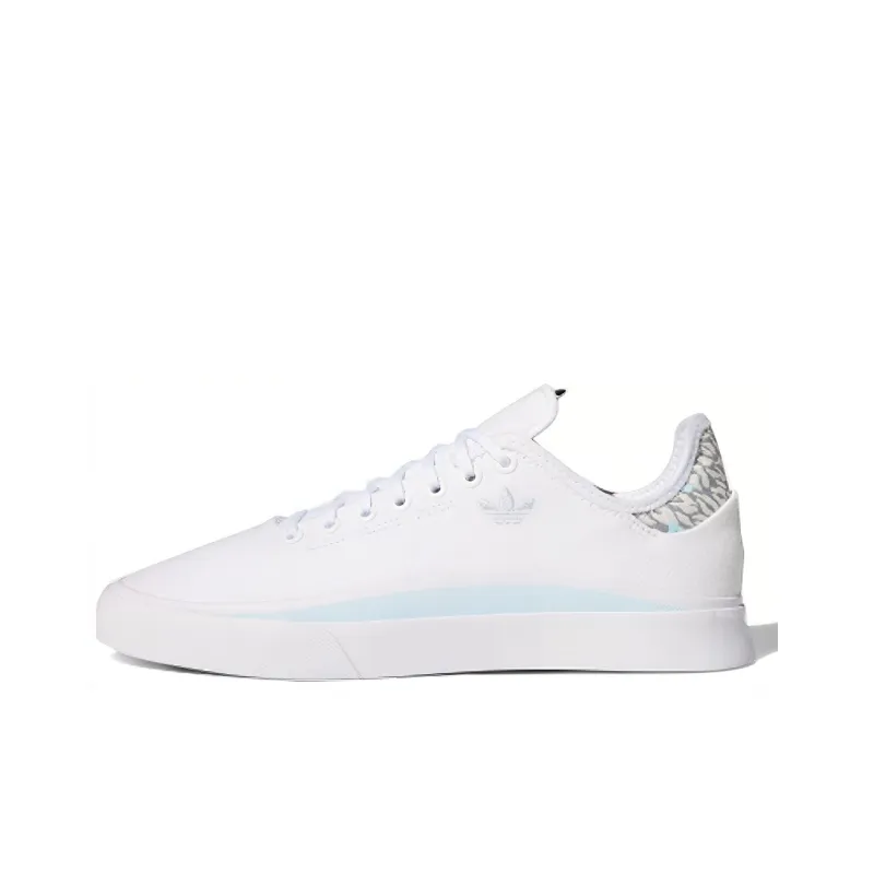 Adidas Originals SABALO Slip-Resistant Low-Top Skateboard Shoes Unisex White Gray Blue-0