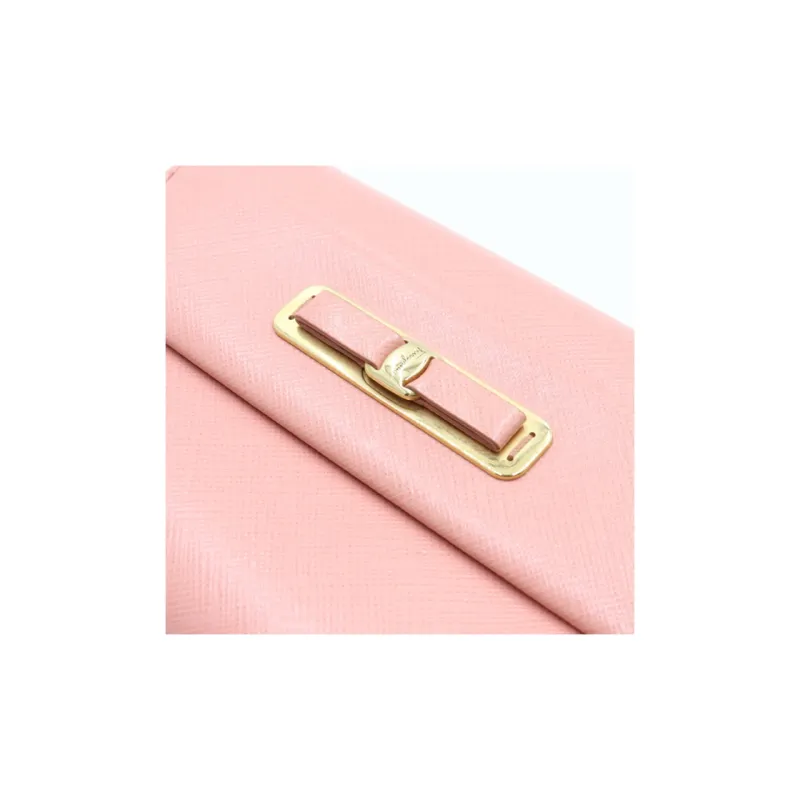 FERRAGAMO Leather Wallet Medium Size Women's Pink-1