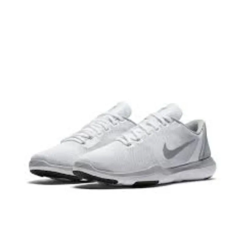 Nike Flex SupremeTrainer 5 'White Metallic Silver' Women's-2