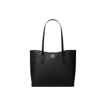 MICHAEL KORS Coated Canvas Tote Bag, Shopping Bag, Shoulder Bag, Handbag Tubas Women's Black