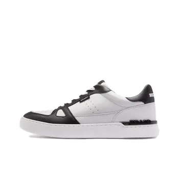 COACH Low Top Skateboard Shoes Men's Black White