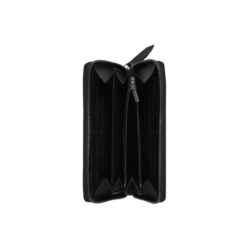 GUCCI Denim Leather Card Holder Wallet Women's Black Gray Color-3