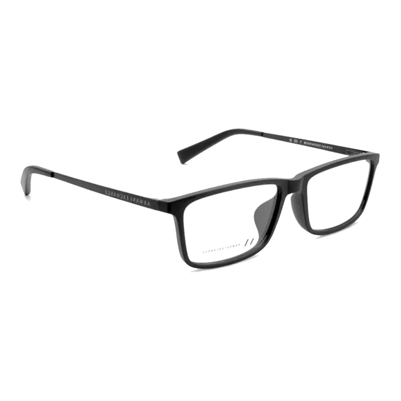 EMPORIO ARMANI Plate And Metal Irregular Shape Eyeglass Frames Men's Black-2
