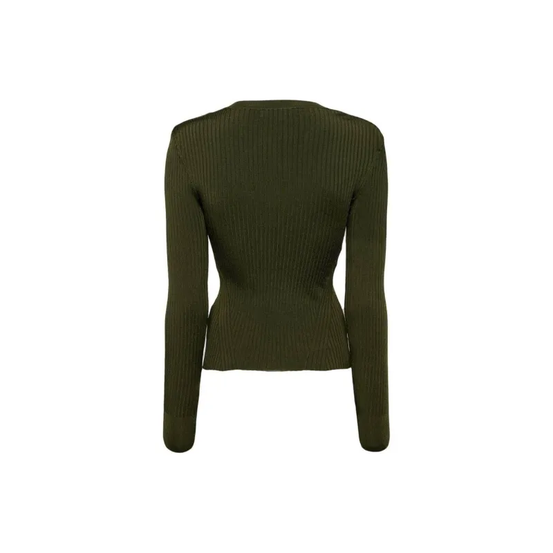 VERONICA BEARD Ribbed-knit Long-sleeve Top-1