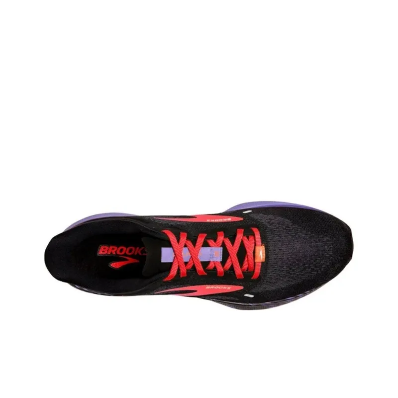 Brooks Launch 9 Cushioned Slip-Resistant Low-Top Running Shoes Women's Black Purple-2
