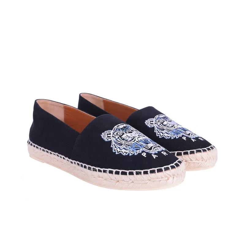 KENZO Slip Resistant Low Top Canvas Shoes Women's Black-3