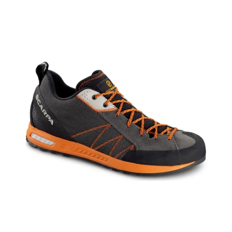 SCARPA Gecko Lite Cushioning Wear-Resistant Low-Top Hiking Shoes Unisex Gray Orange-1