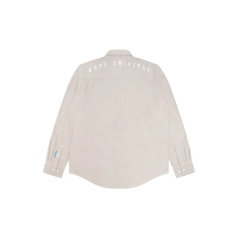 Aape By *A Bathing APE® Logo patch Cotton Shirt-1