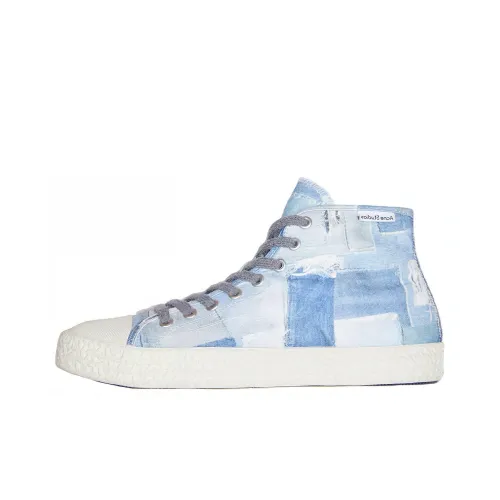 Acne Studios Canvas Shoes Men Mid-Top Blue