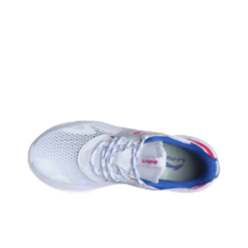 LiNing Liuyun Rebound Cushioning Lightweight Wear Resistant Slip Resistant Low Top Running Shoes Women's White Blue Red-2