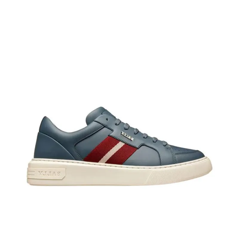 BALLY Moony Stylish Skateboarding Shoes Men's Blue Red-1