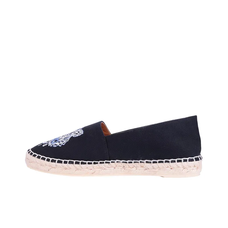KENZO Slip Resistant Low Top Canvas Shoes Women's Black-0