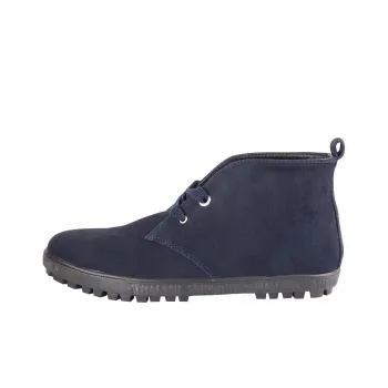 EMPORIO ARMANI Cushioning, Slip Resistant, And Abrasion Resistant High Top Casual Shoes Men's Blue