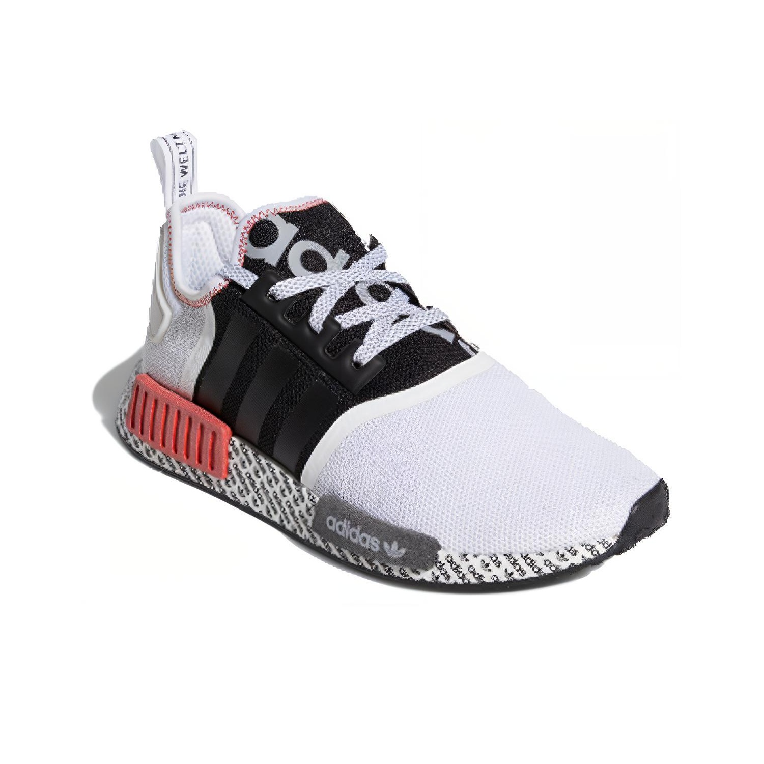 Adidas Originals Nmd R1 Boost Print White Black Red POIZON