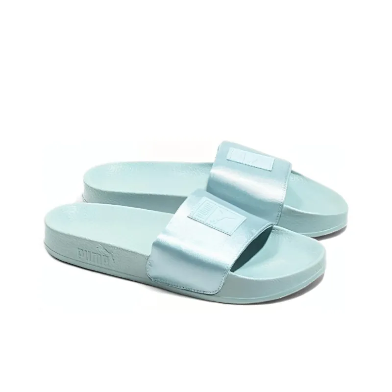 PUMA Leadcat Satin Green Slippers Women's-3