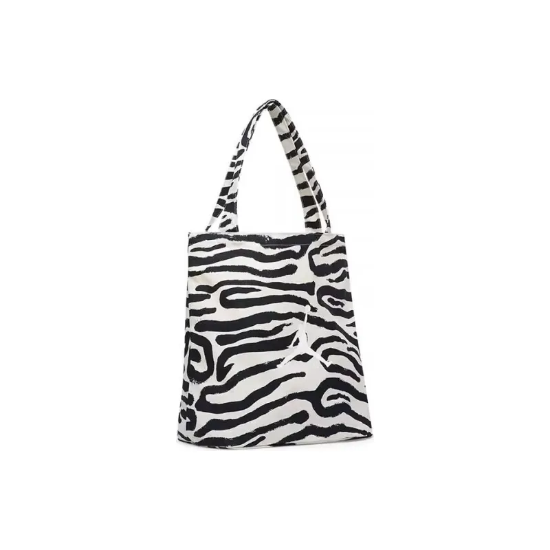 Jordan Cotton Tote Bag, Shopping Bag, Handbag Regular Unisex Pearl White-2