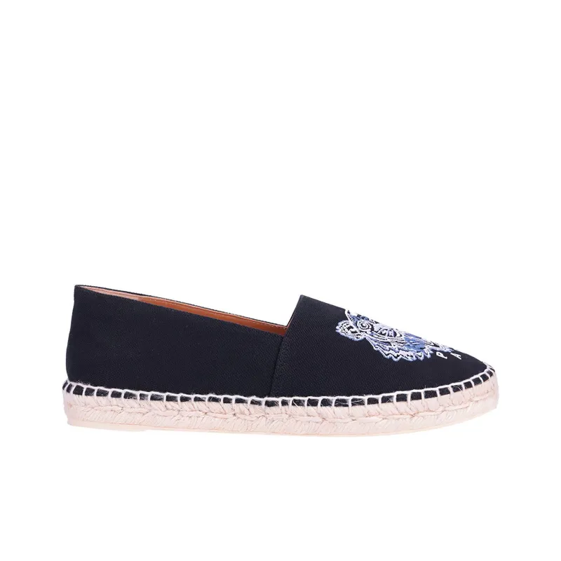 KENZO Slip Resistant Low Top Canvas Shoes Women's Black-1