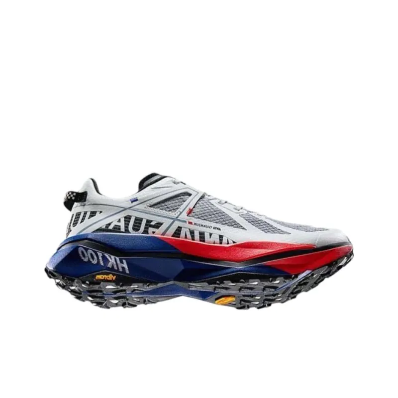 Anta Cushioning Wear Resistant Low Top Running Shoes Women's White Blue Red-1