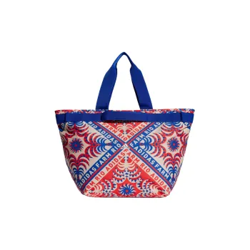 Adidas Recycled Polyester Plain Weave Fabric Tote Bag Shopping Bag Handbag Women's Multicolor & White & Bold Blue