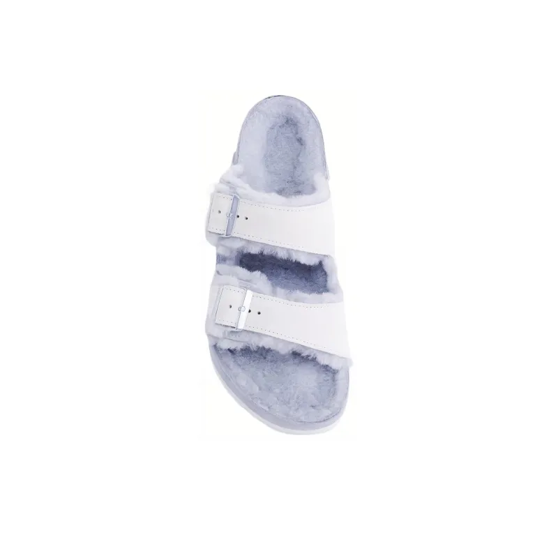 Birkenstock Arizona Shearling Kith Pearl Blue Marshmallow-3
