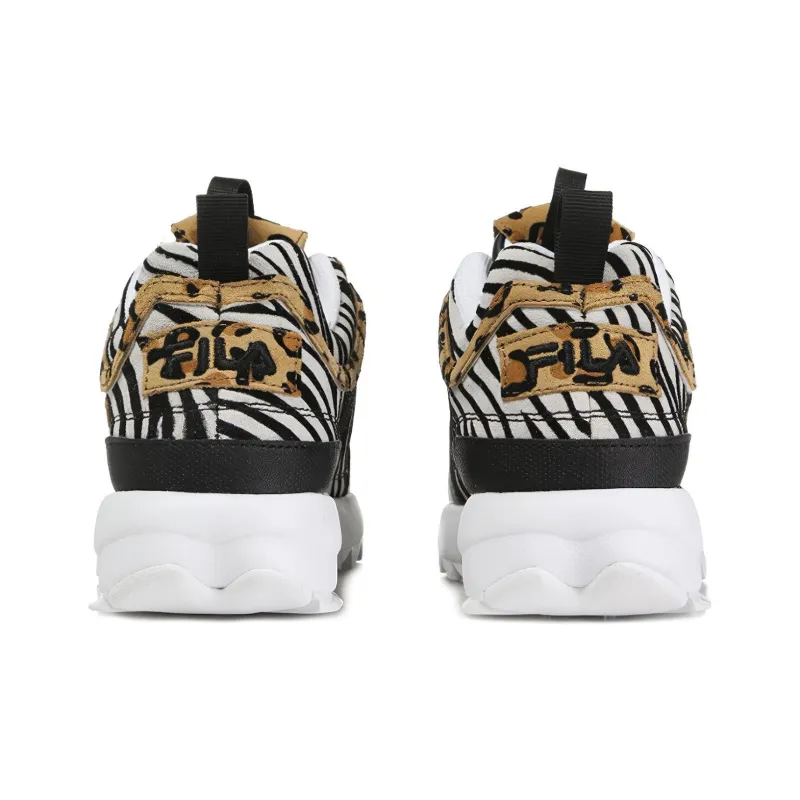 FILA Cross Training Disruptor 2 Low top Animal Running Shoes Black/White Women's-3